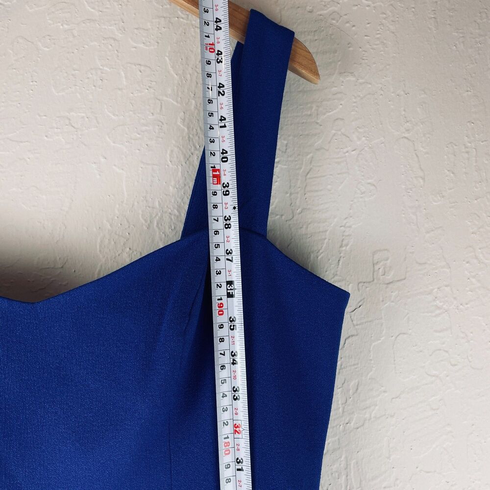 ~ Dress The Population LG Dress Royal Blue Midi Sleeveless Sweatheart - Picture 9 of 13